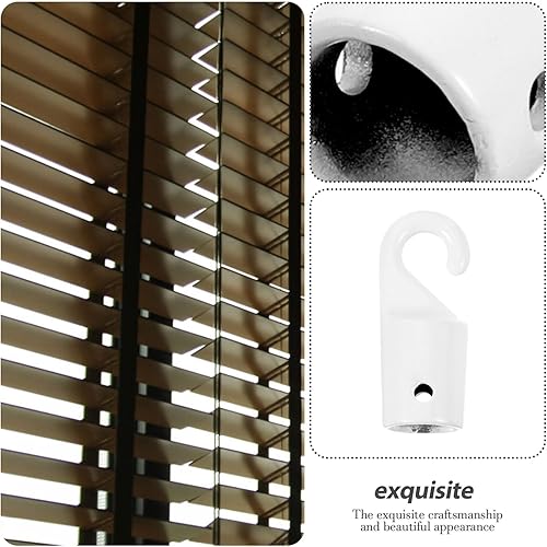 Miniatura 7 de 4 piezas de hardware inclinable varilla de reparación para persianas horizontales rotas, piezas de repuesto para ventanas interiores, color blanco