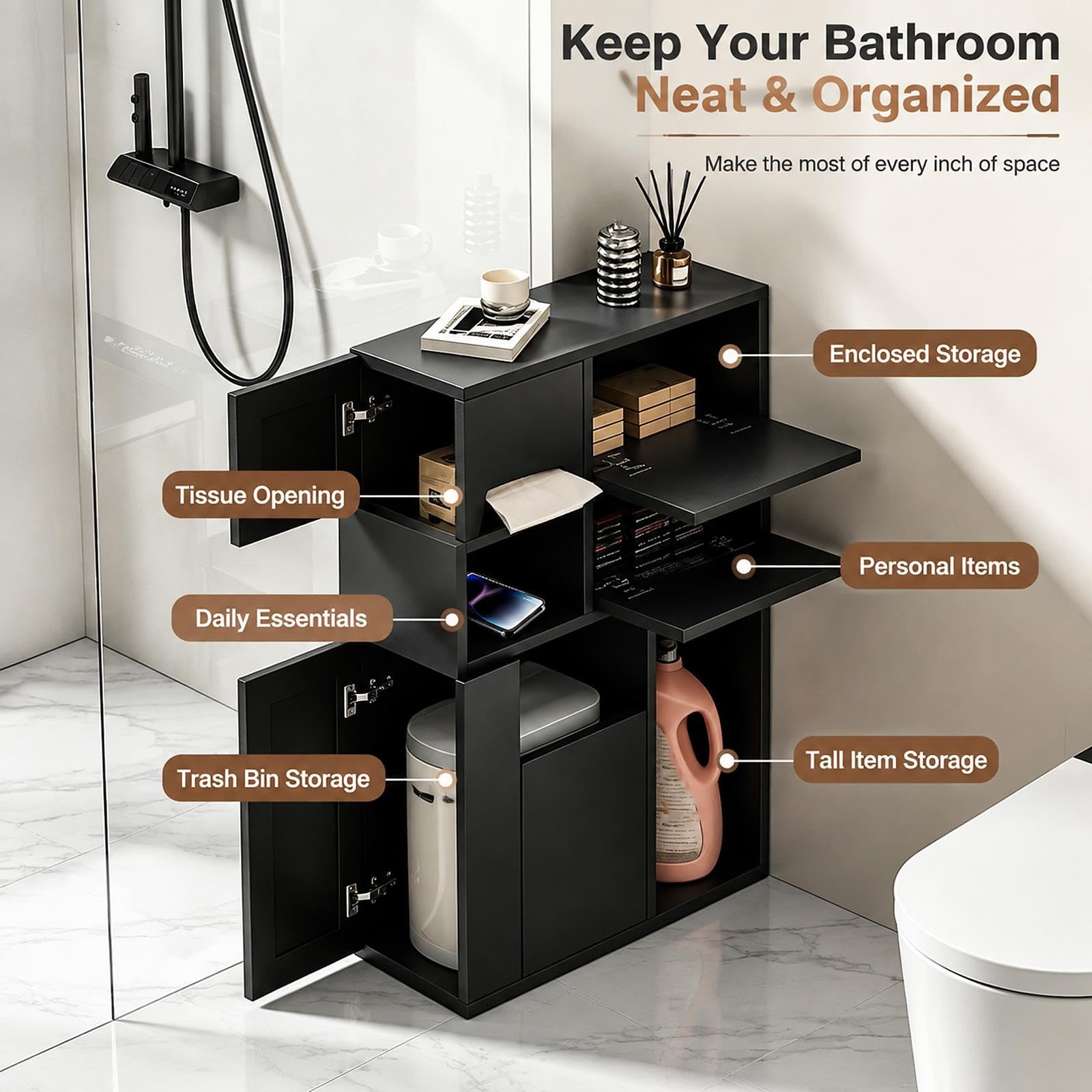 Muebles para Baño de Metal para El Lateral del Inodoro