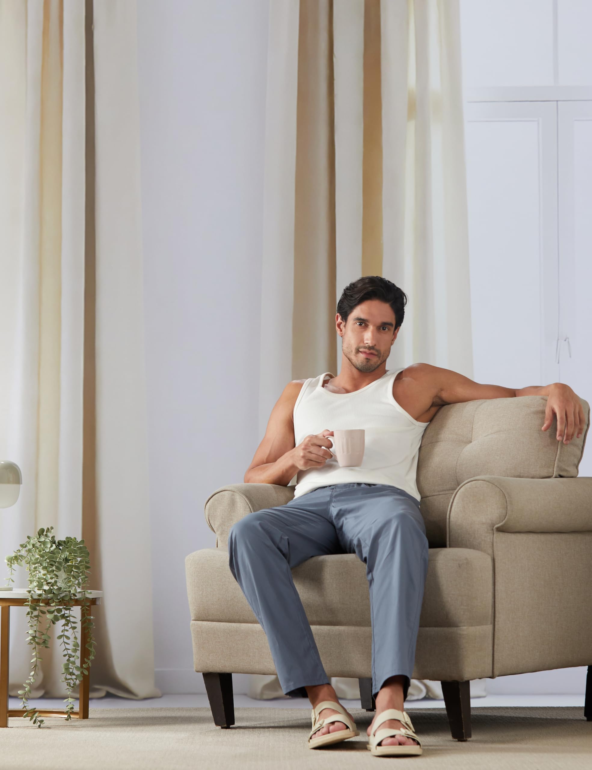 XYXX Solid Combed Cotton Pijama para Hombre