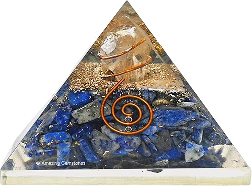 Miniatura 10 de Pirámide de orgona con cristal de turmalina negra de selenita y punta de cuarzo de bobina curativa, piedras curativas naturales, generador de