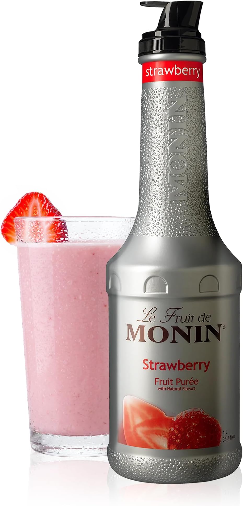 Monin Strawberry Purée 1 L - Single Bottle