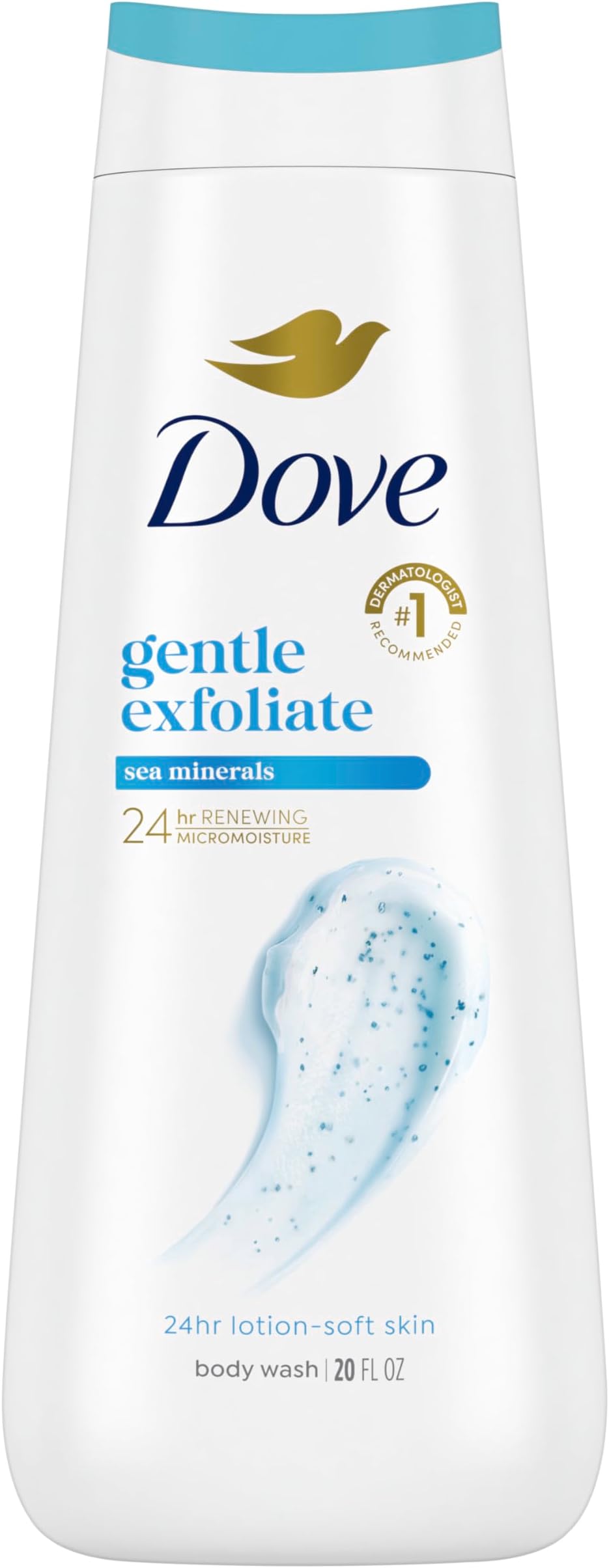 Body Wash Gentle Exfoliate with Sea Minerals For 24hr Lotion-Soft Skin Moisturizing Skin Cleanser with No Sulfates No Parabens 20 oz