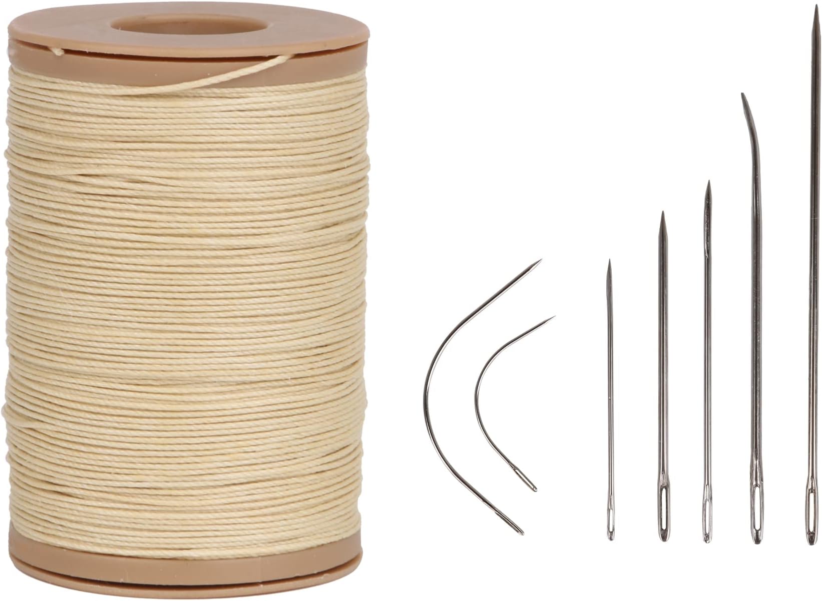 Leather Sewing Thread Cord 75 Meter Length 0.55mm Dia for Arts Crafts Threads Wire