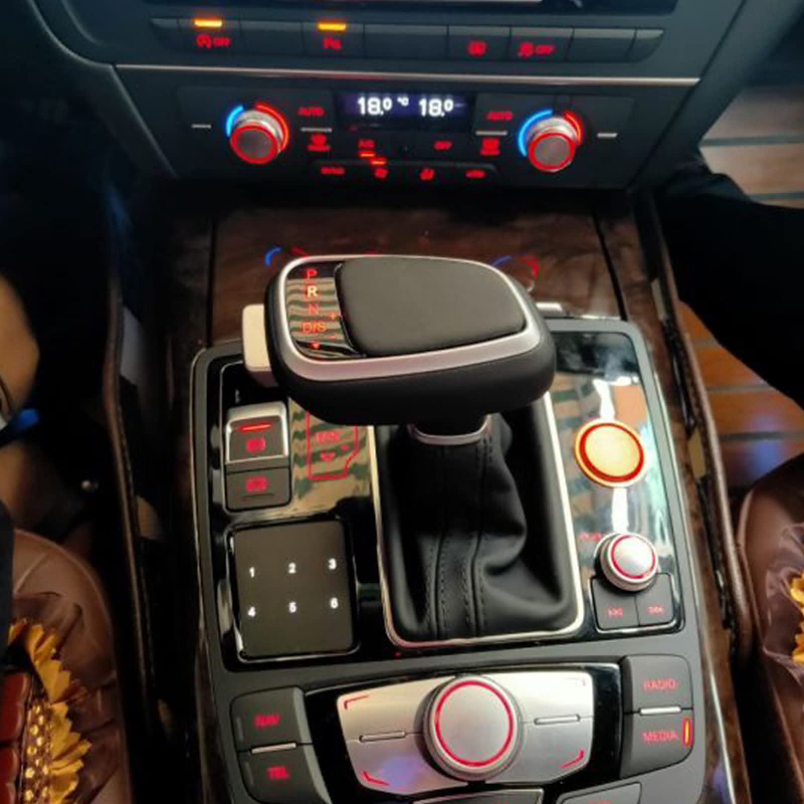 Perilla de Cambio de Marchas automática para Coche, manija de Palanca de Cambios, para Audi Q7 2006 2007-2011 2012 2013 2014 2015 2016, Volante a la Izquierda