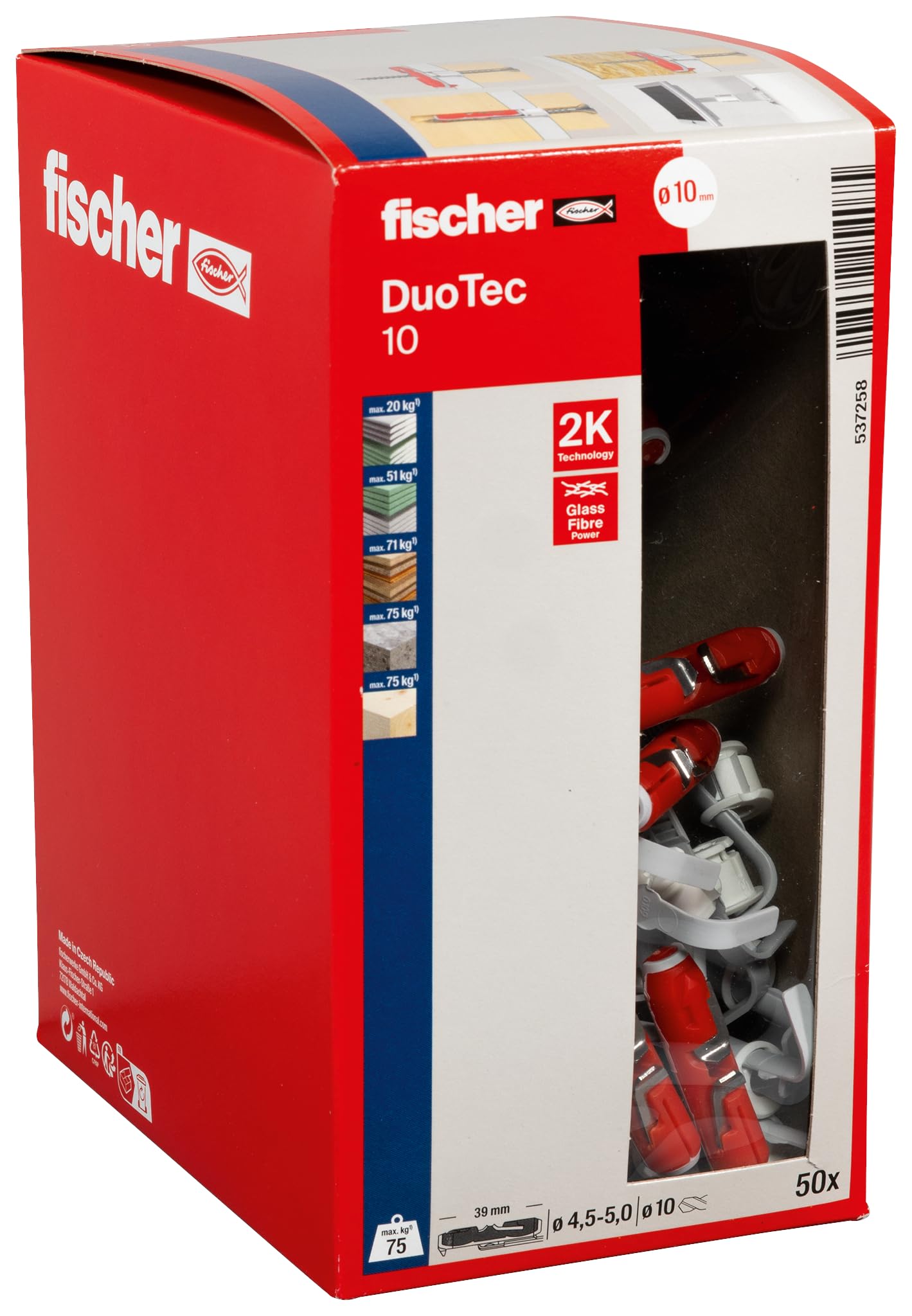 Toggle plugs, clamping plugs universal for many surfaces DuoTec 10 10 mm  /T2UK