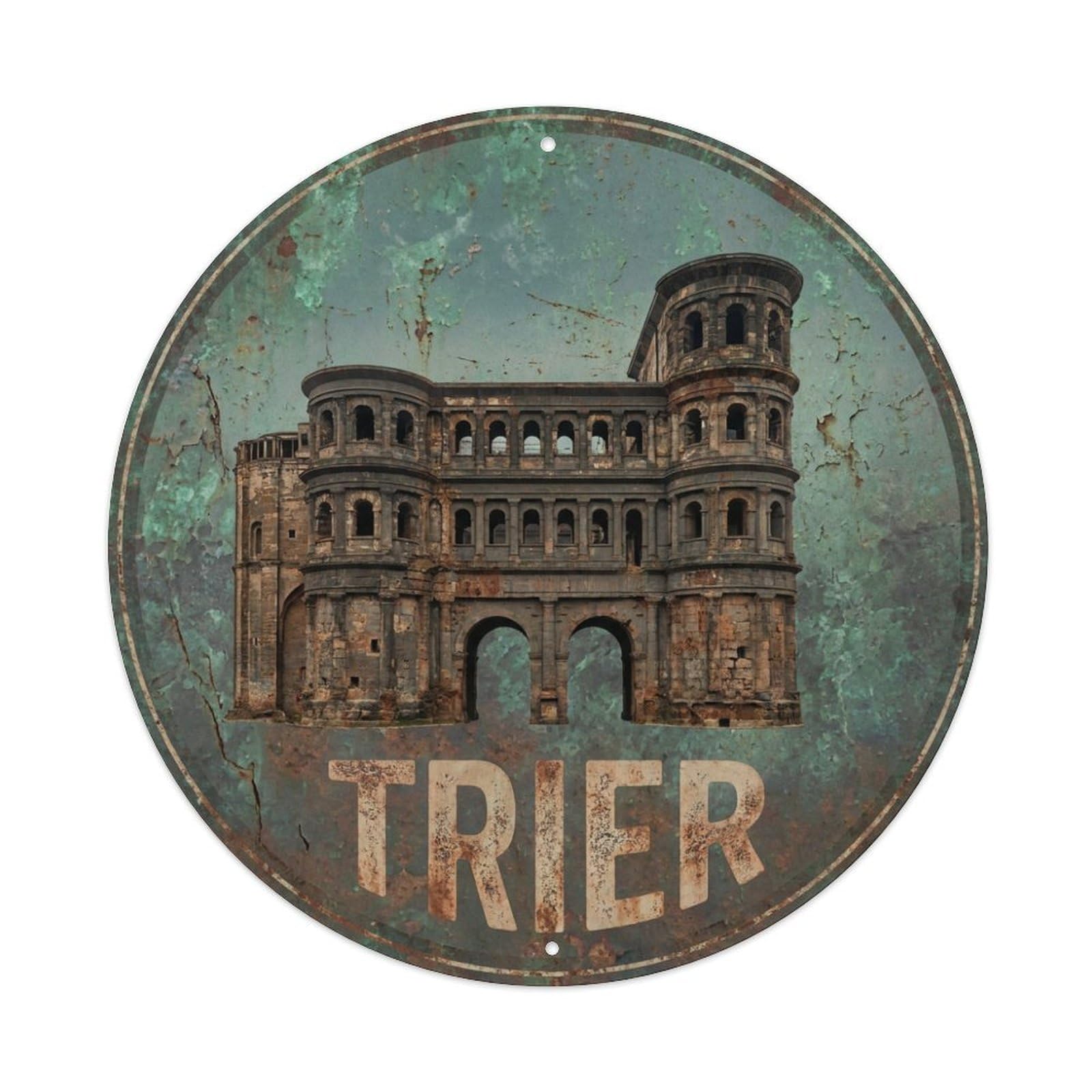 Metal Tin Sign Vintage Travel Germany Trier