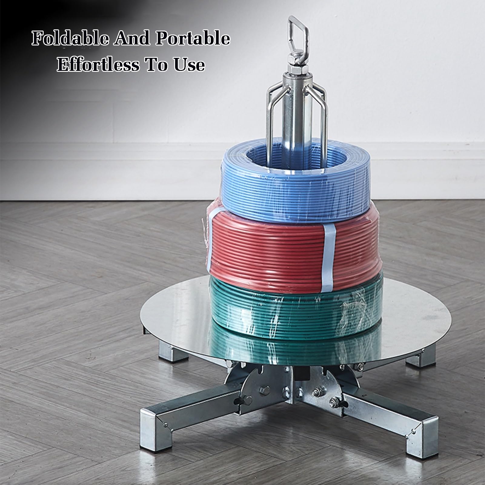 Estante de Almacenamiento de carretes de Alambre Plegable, Soporte de Almacenamiento de carretes de Alta Resistencia, Almacenamiento de exhibición de conductos para Uso minorista i