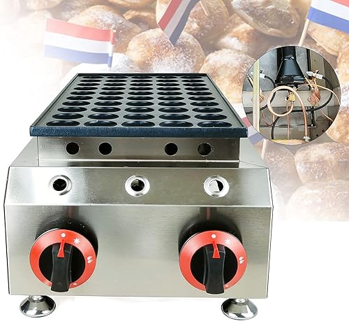 Miniatura 4 de LOYALHEARTDY Máquina comercial para hacer gofres de gas, 50 piezas, mini máquina holandesa para hacer panqueques, pequeña máquina de gofres