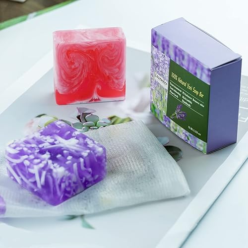 Miniatura 5 de Yoni - 3 barras de jabón para mujer, 100% hechas a mano, barra Yoni natural, pH equilibrado y barra de limpieza en V, barra de jabón natural con red