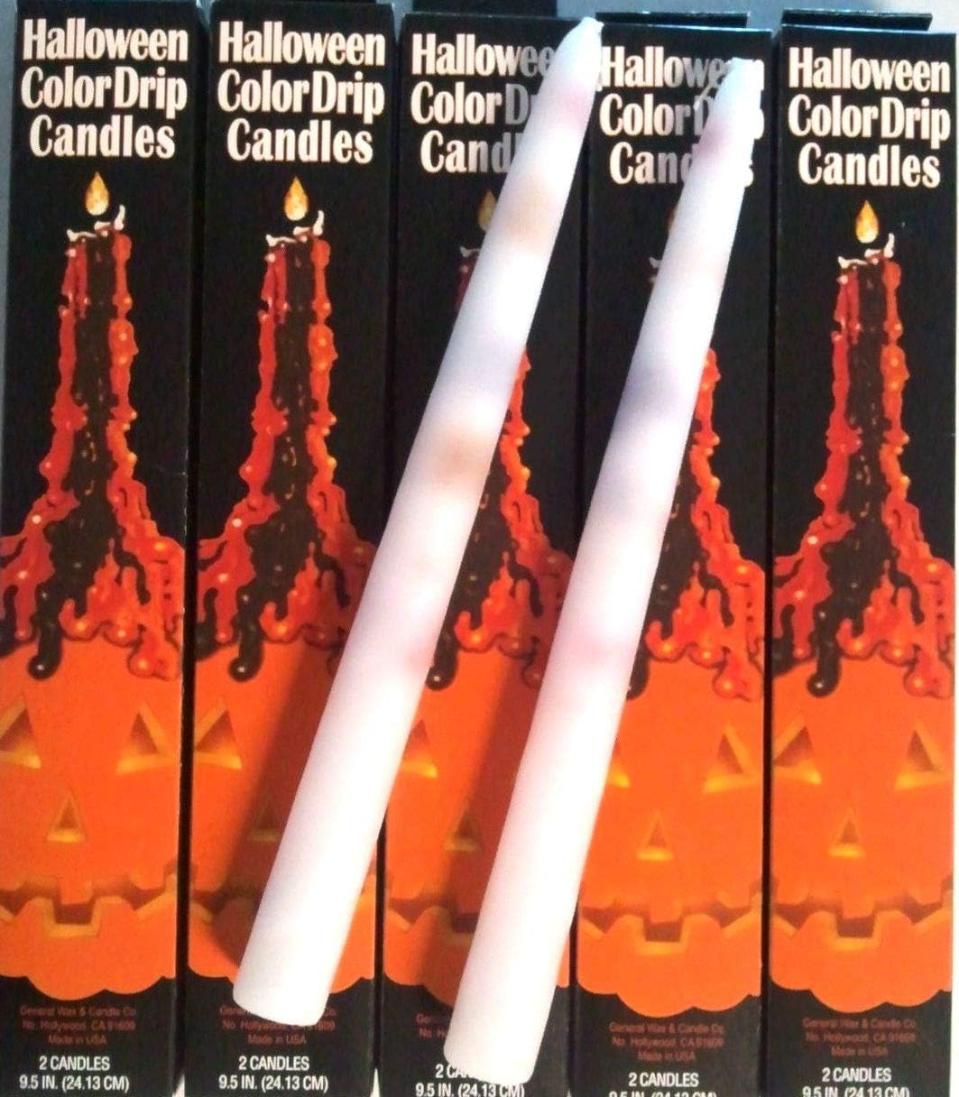 Amazon.com: Halloween Color Drip Candles Set 0f 6 Candles 10" : Home ...