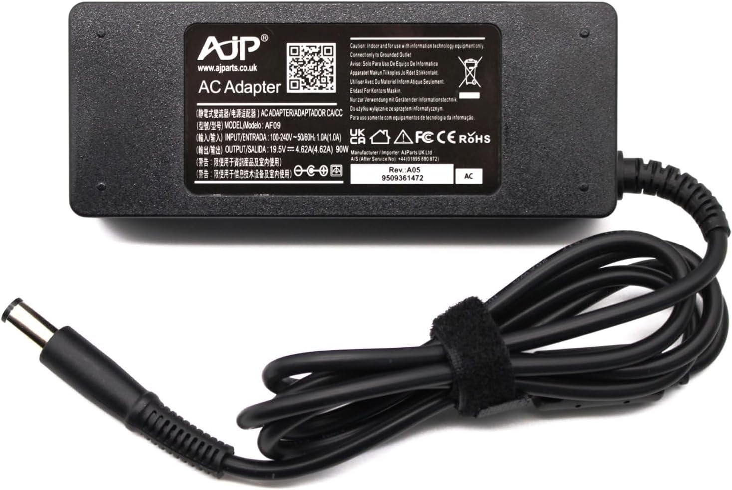 AJP 90W Charger for Dell Latitude D630 D830 5480 D820 D620 D610 D520 E4310 E4300 E5400 E5500 E5510 5591 Latitude 15 5500 P80F001, 5510 P80F002 Chromebook 11 3120 3180 3189 0J62H3 Laptop Power Adapter