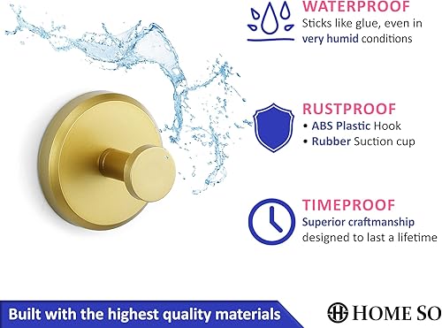 Miniatura 6 de HOME SO Ganchos de ventosa para ducha, baño, cocina, puerta de cristal, espejo, azulejos, lufa, toalla, abrigo, soporte de gancho para bata de baño