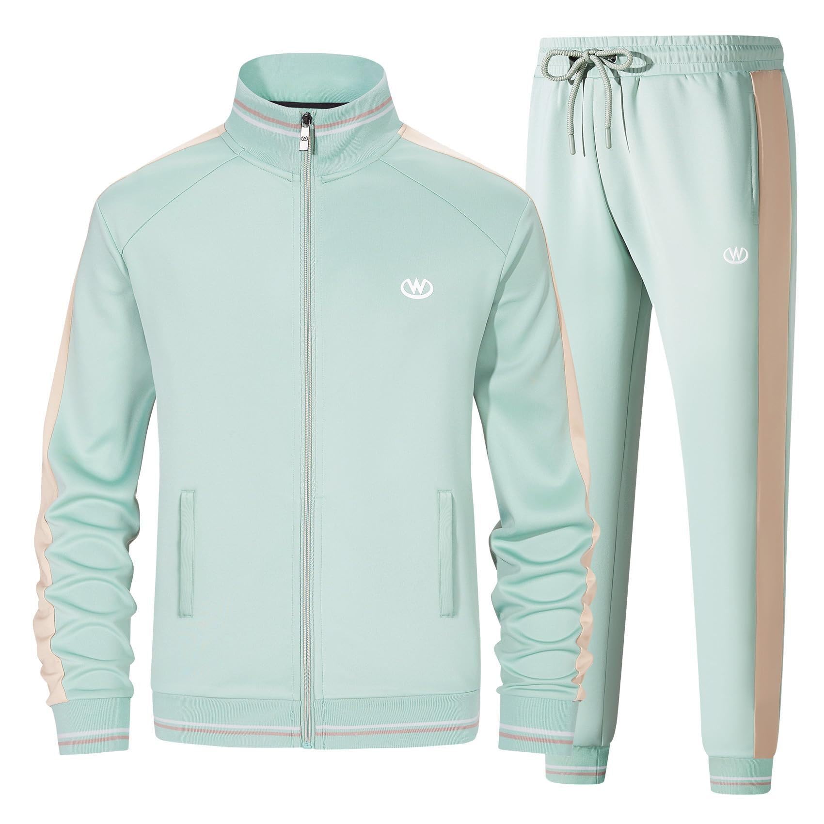 Casual Trainingsanzüge Langarm Jogging Anzüge Sweatsuit Sets Trainingsjacken und Hosen 2 Stück Outfit