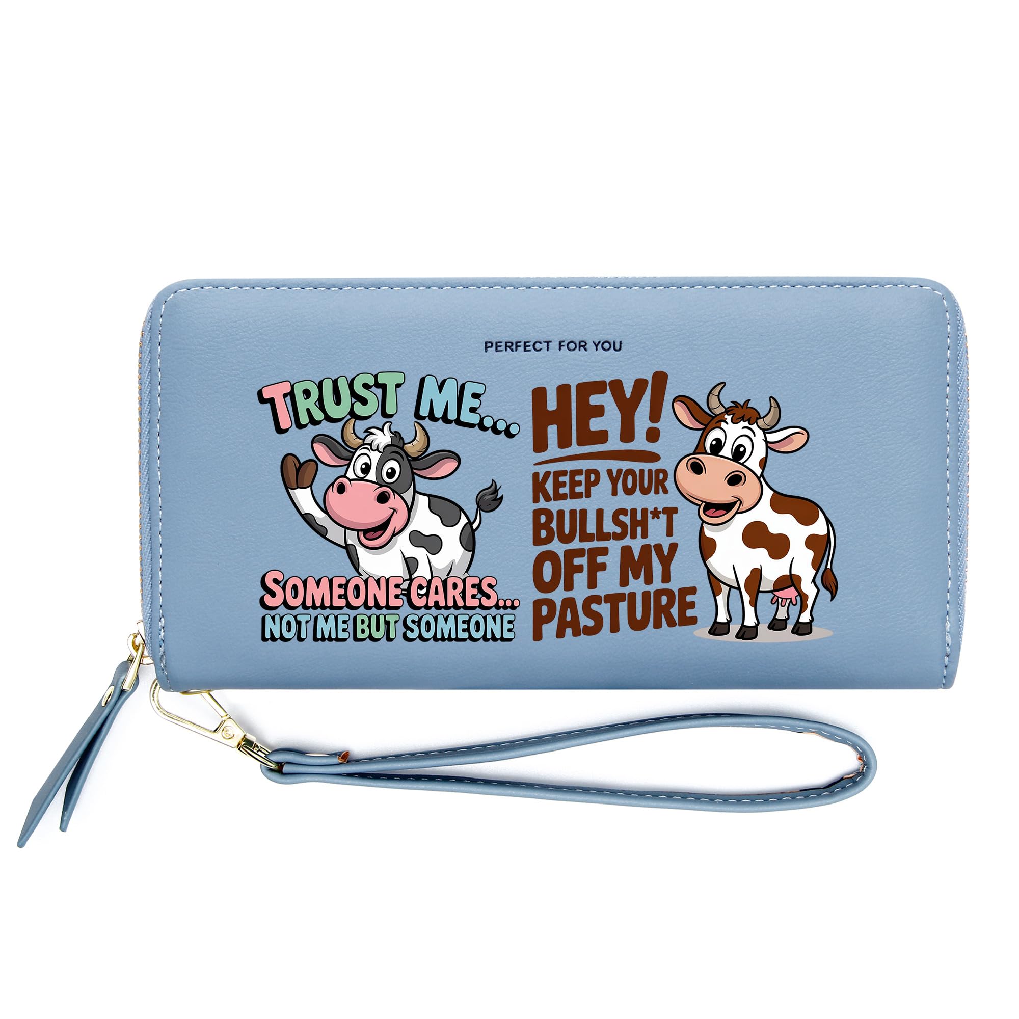 ZRTARY Personalized Women's Wallets with Cow,Horse,Sheep Patterns,Birthday Gift,Holiday Gifts for Women,Graduation Gift for Classmate 1298e