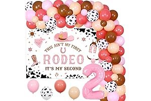 JOYMEMO My 2nd Rodeo Birthday Decorations Girl