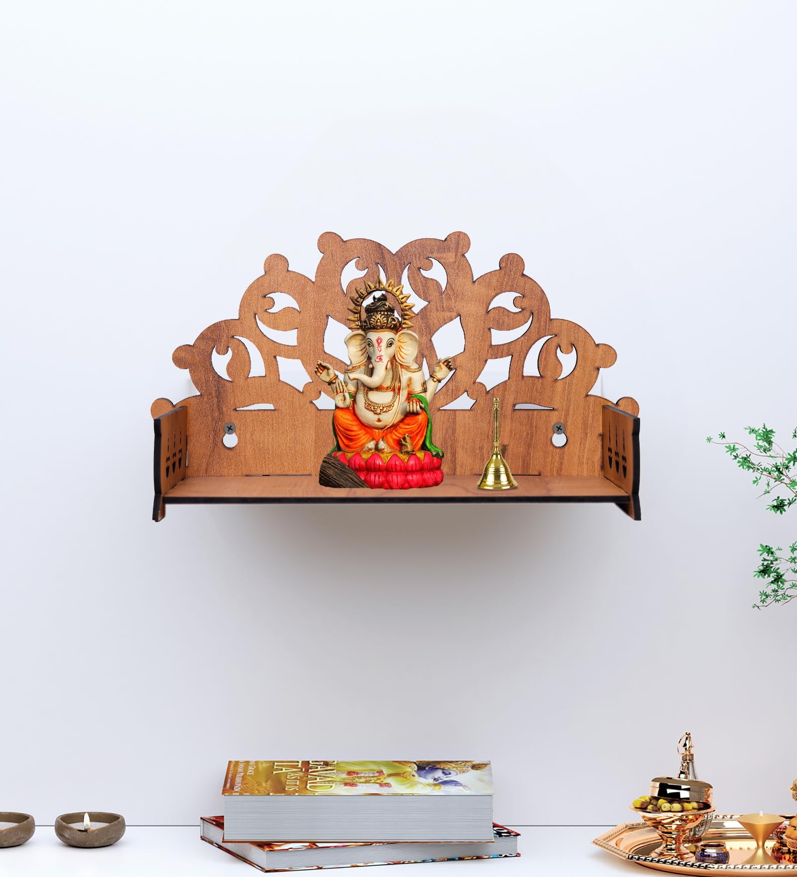 Wooden Pooja Stand for Home Pooja Mandir for Home Temple for Home and Office Puja Mandir for Home Wall Mounted Home Decoration Perfect for Home, Office, Shop Best Gifts (Pooja Stand) (B0CR92VW8V) Amazon Price History, Amazon Price Tracker