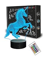 Algopix Similar Product 12 - FULLOSUN Unicorn Bedside Lamp 3D