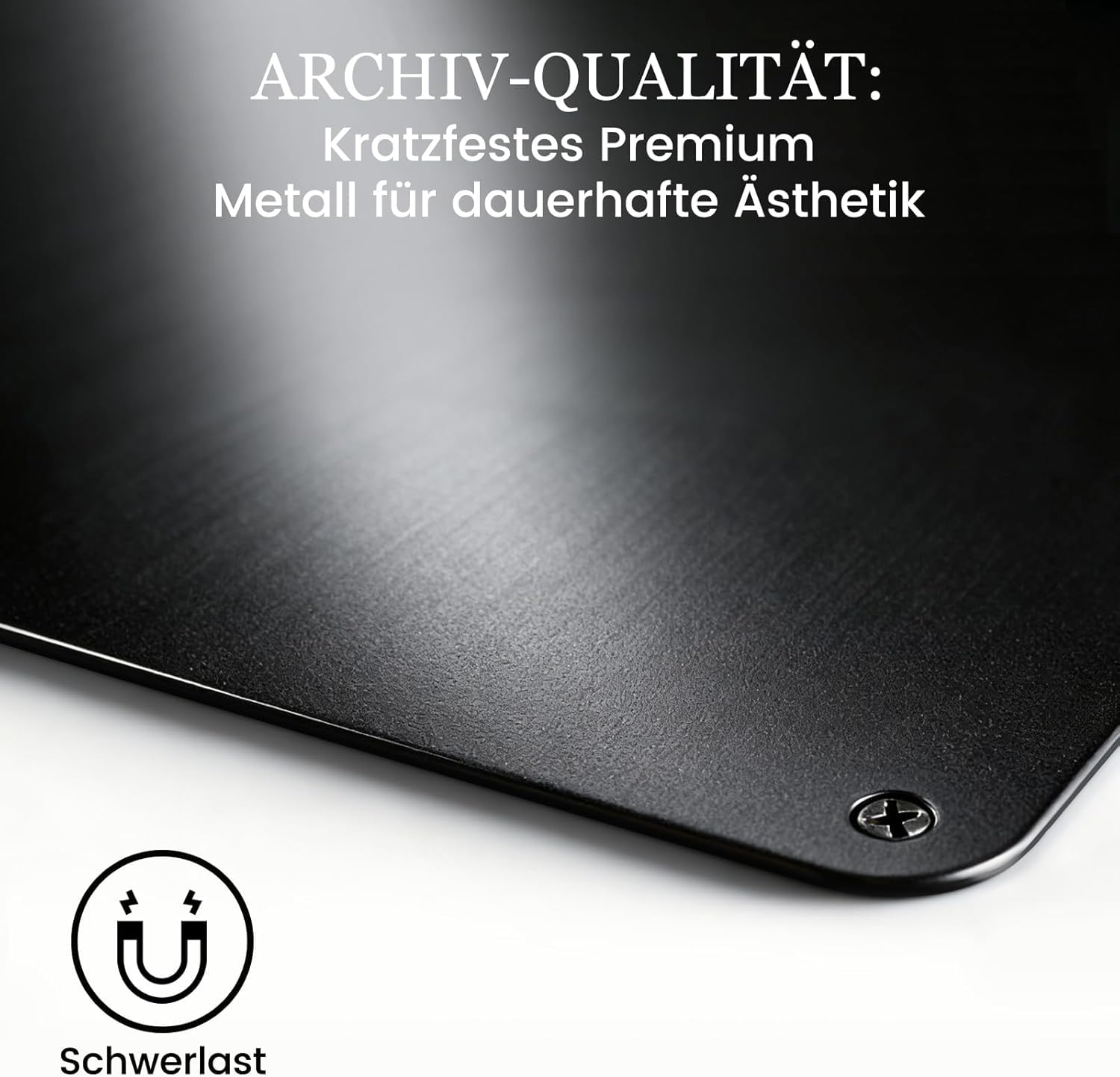 Magnettafel Schwarz 30x50 cm – matte Metall Magnetwand für Reisemagnete & Souvenir-Magnete | Küche & Flur