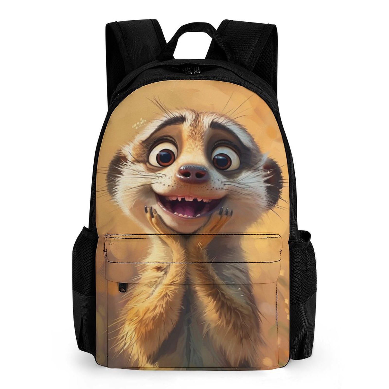 Tnfhsoft Unisex Kids Meerkat Bookbags Girls Kids School Backpack School Bag 3D Printed School Bag For Children's Elementary And Middle School Student 42X30.5cm