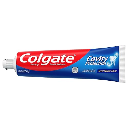 Vista 2 de Colgate Cavity Protection Pasta dental regular con flúor, blanco, 6 onzas (paquete de 3)