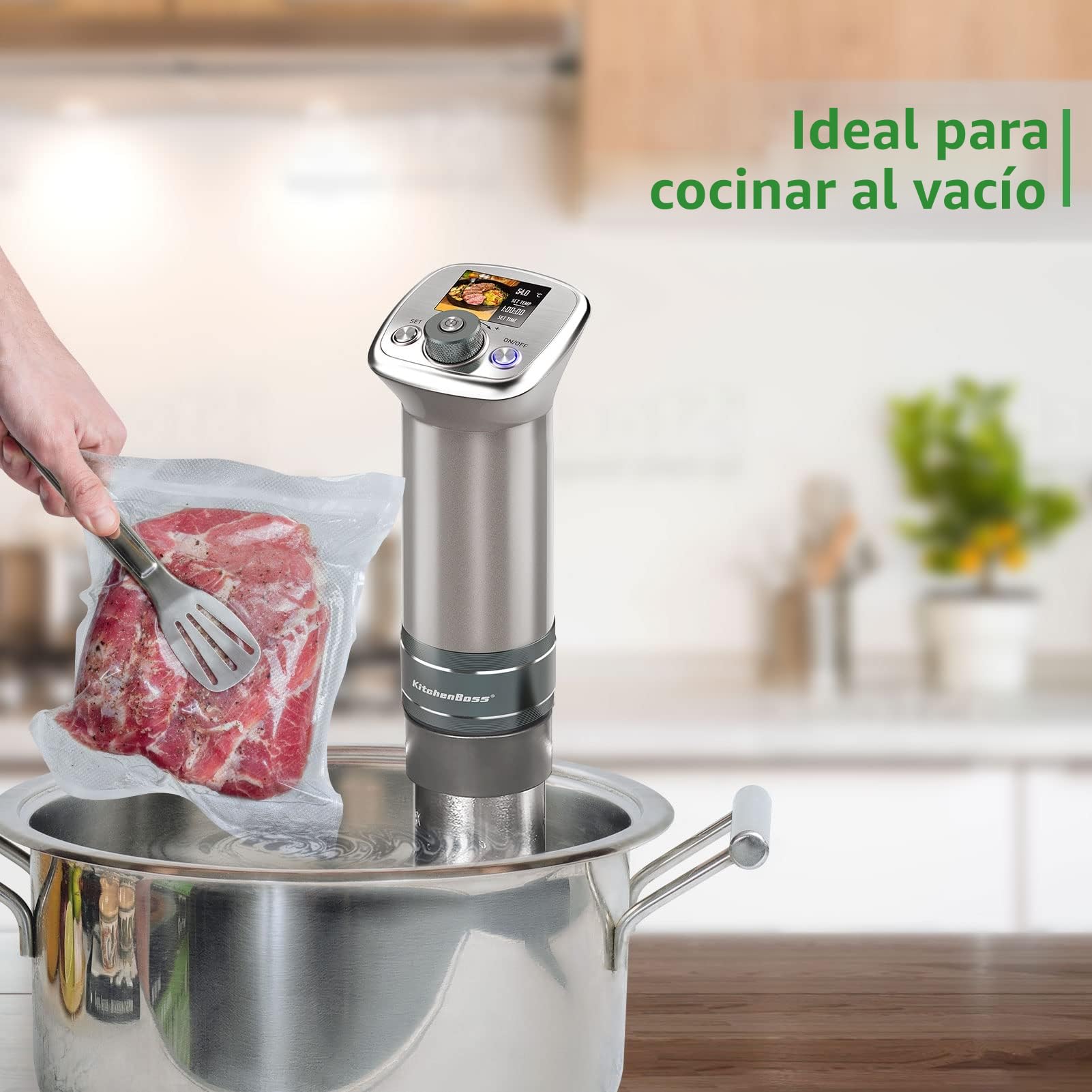 KitchenBoss Rollos Envasadora al Vacio Bolsas Envasar al Vacio Alimentos：Bolsas Vacio Alimentos Bolsas de Envasar Al Vacio para Sous Vide 8 Rollen 15x2/20x2/28x4/x300CM sin BPA
