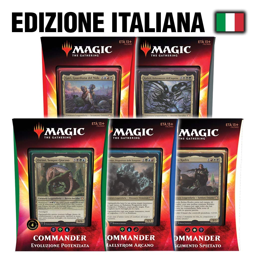 mtg commander 2020 deck Magic The Gathering Ikoria Display Box (5) Italiano Toys & Games Color:Lime Ravensburger Disney Lorcana TCG: Champion of Freedom partnered Raw