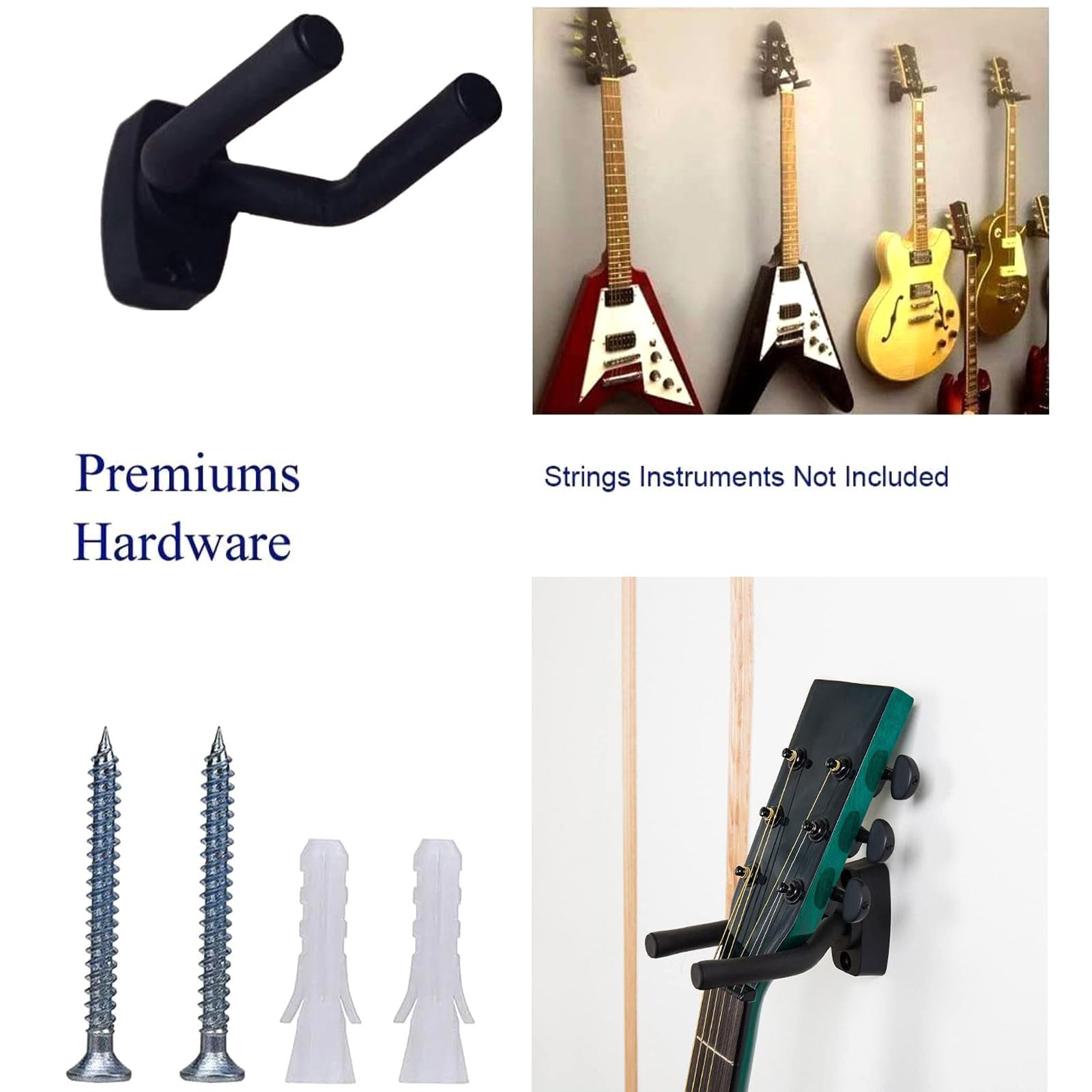 Uchwyt na haczyk gitarowy, wieszak ścienny na ścianę, uchwyt ścienny Ukulele