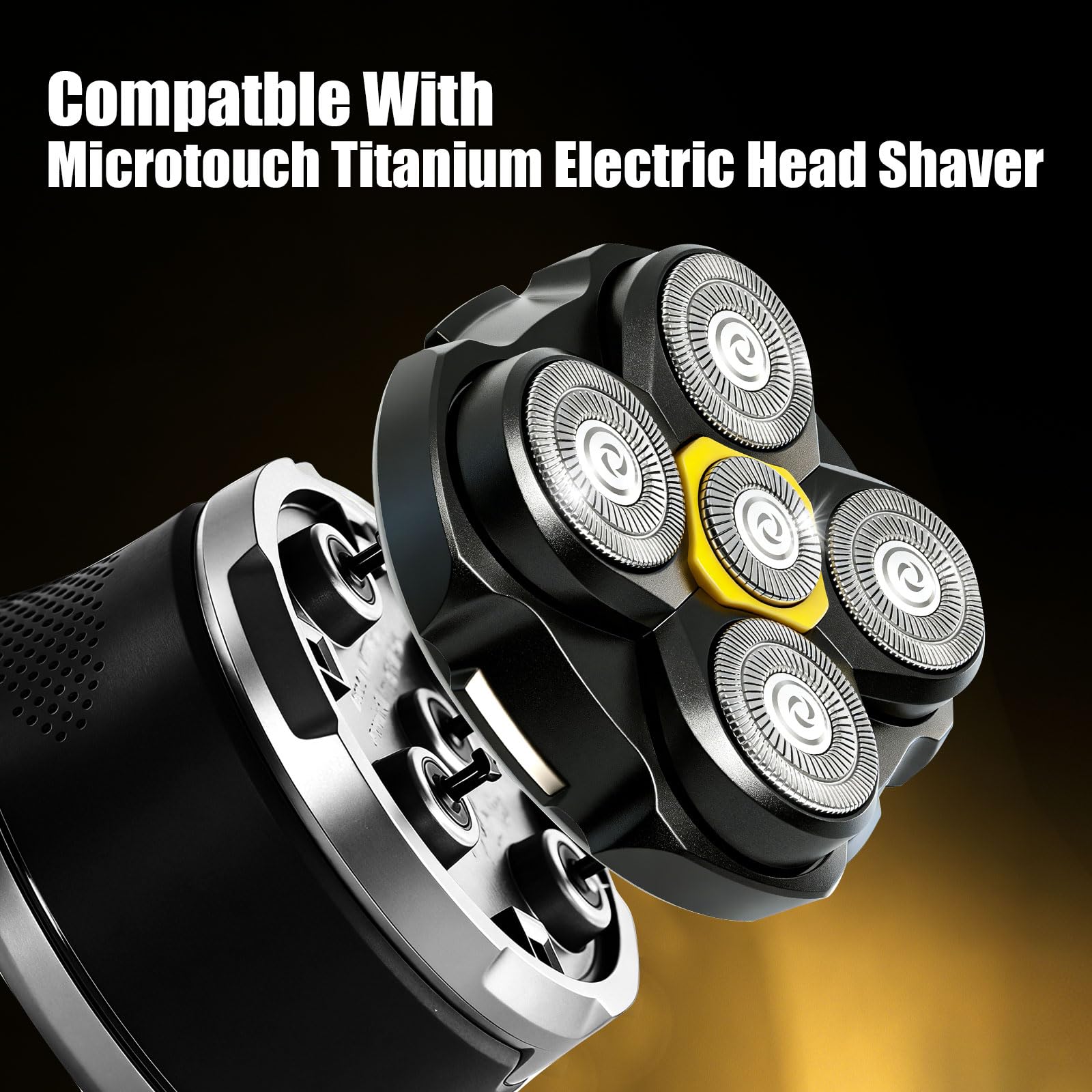 MicroTouch Titanium Shaver Replacement Heads, Black