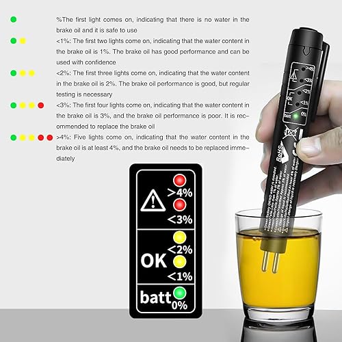 Miniatura 5 de Hawyet 1 bolígrafo de prueba de líquido de frenos de automóvil, analizador de humedad de aceite hidráulico, herramienta de prueba de diagnóstico