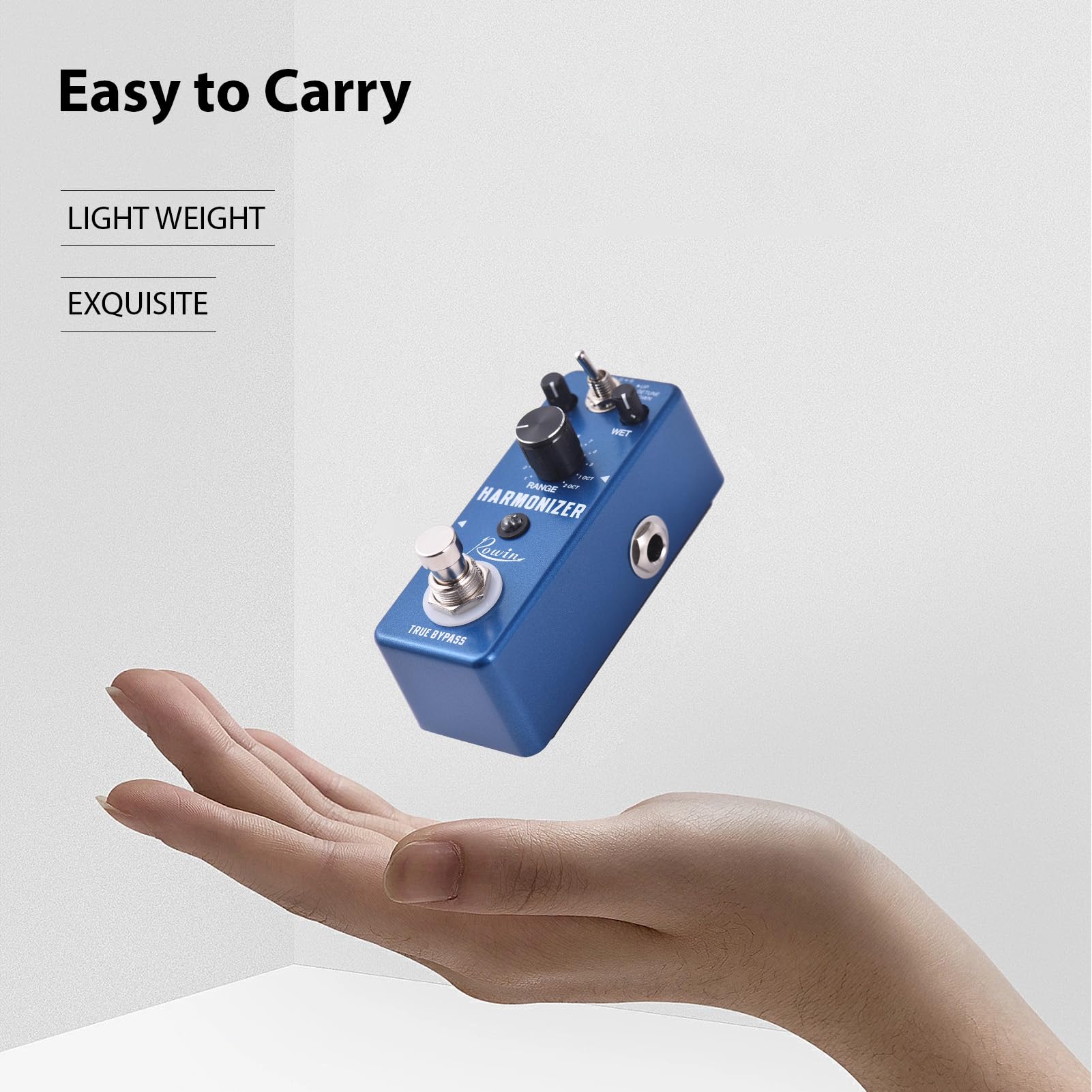 Rowin Pedale Effetti per Chitarra/Pitch Shift/Detune 3 modalità Pedale per Chitarra True Bypass Design Elettrico Indicatore LED Professionisti