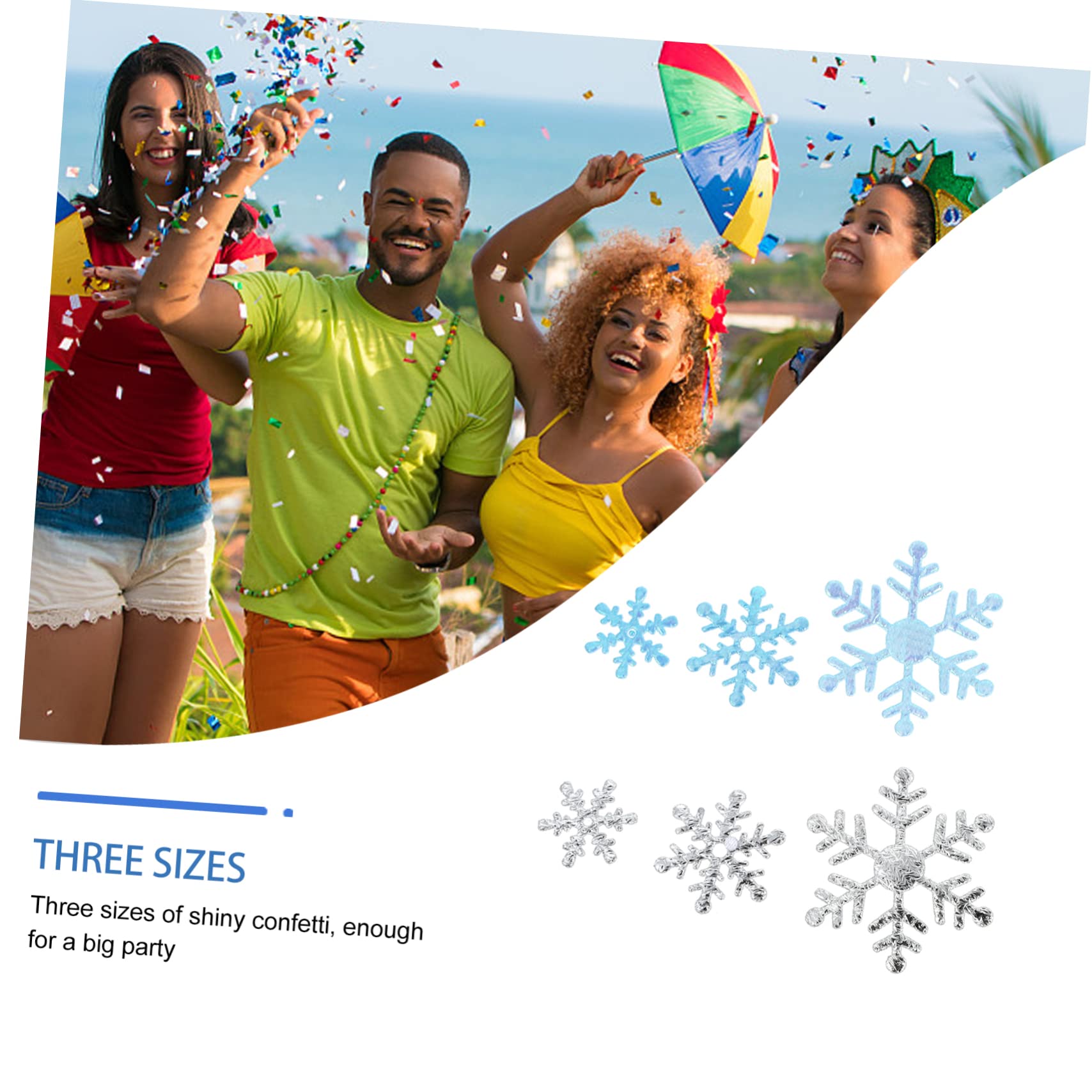 COLLBATH 2 Piezas Decoración De De Nieve Falso Navidad Espolvorear Brillo Confeti Decorativo Fiesta Rocía Confeti Mesa De Vacaciones Decoraciones De Fiesta De Navidad Poliéster