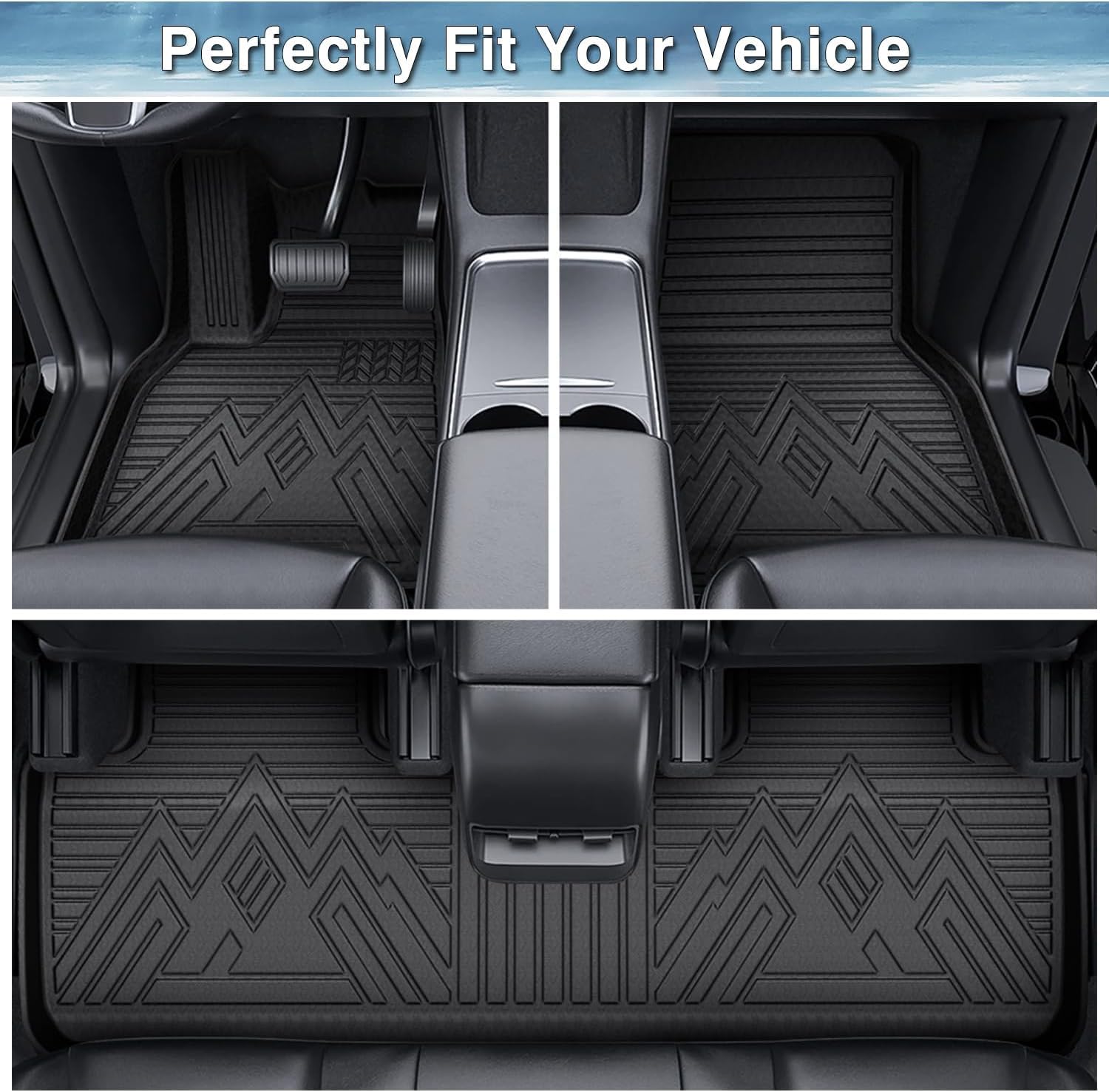 Mixsuper Transit Floor mats-Floor mat for Ford Transit 2022-2026 All Models w Vinyl Floors All Weather TPE Floor — view 3