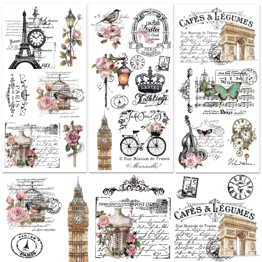 Pegatinas de mariposas y flores estilo vintage para revivir tu reloj de pared u oficina