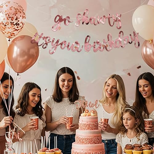 Miniatura 33 de BEISHIDA Cartel Purple Go Shawty It's Your Birthday - No DIY - Cartel de feliz cumpleaños con purpurina con temática de hip hop, pre-encordado