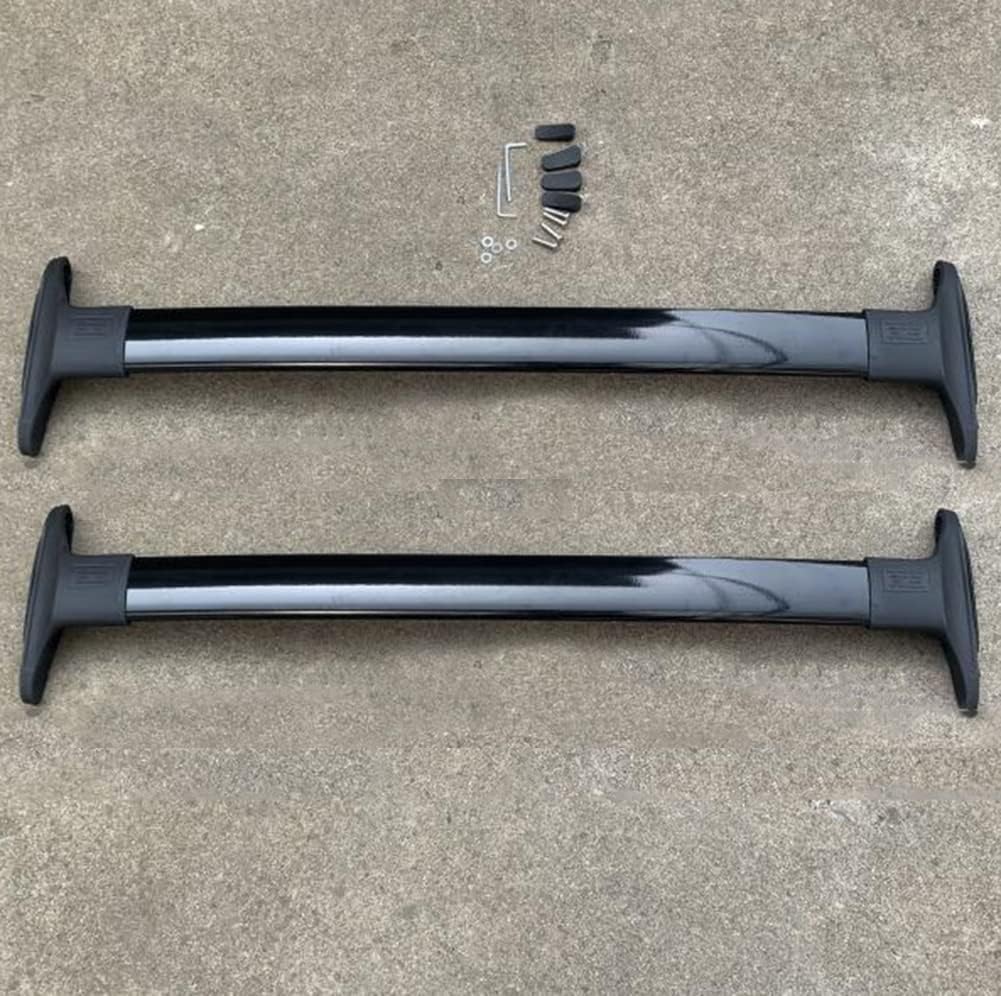 Auto Barre Portatutto per Ford Ecosport 2013 2014 2015 2016 2018 2019 2017 2020, Trasversali Tetto Alluminio Portapacchi, Coppia Barre Dedicate antifurto Nere Accessori 2 Pezzi
