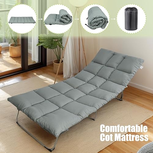 Miniatura 5 de Tuphen Protector de colchón de cuna para camping, cubrecolchón de cuna, colchón de campamento, almohadilla para dormir de 75 x 30 pulgadas,