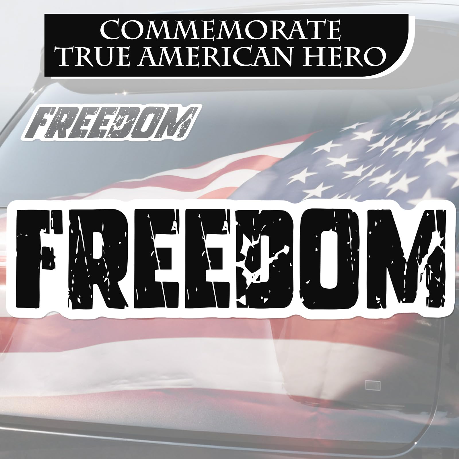 Snapklik.com : 5 Pcs Freedom Stickers, RIP True American Hero Bumper ...