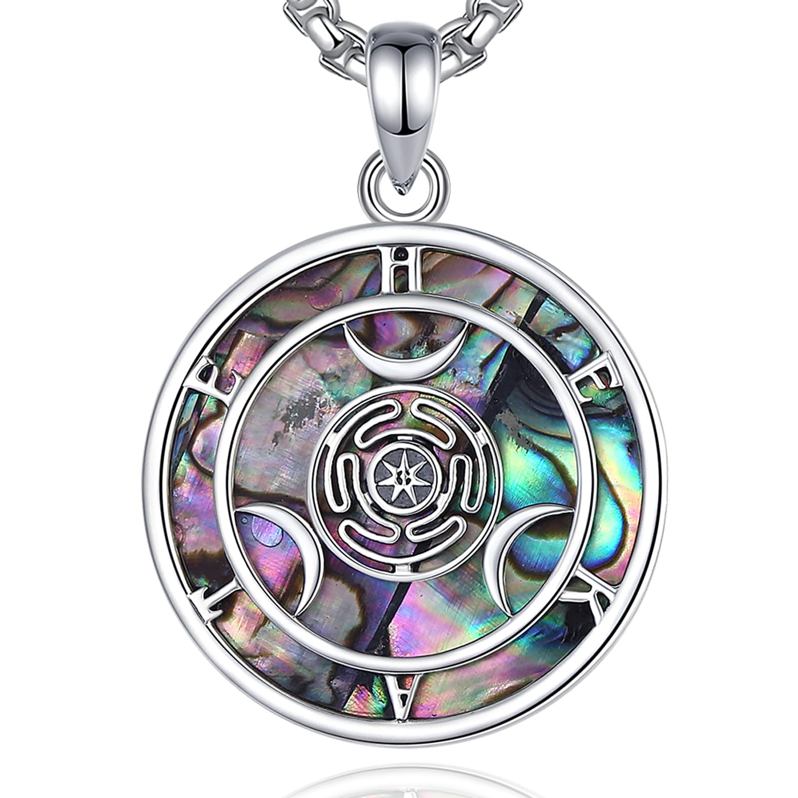 CELESTIACELESTIA Triple Moon Godess Necklace for Women