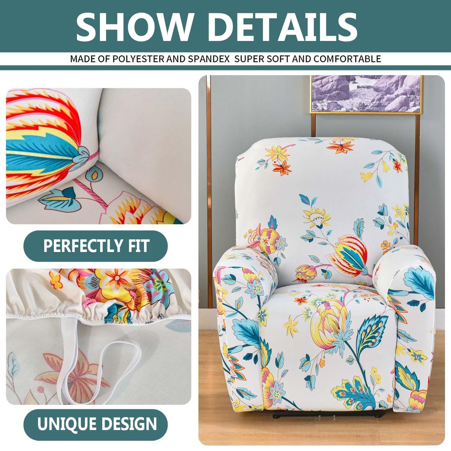 ELYSYSRL Housse de Fauteuil Relax Extensible 1 Place, Housse de Fauteuil Relax, Couverture de Chaise Canapé Relax avec Poche, Protecteur pour Fauteuil Inclinable (Color : #26 ELYSYSRL Housse de Fauteuil Relax Extensible 1 Place, Housse de Fauteuil Relax, Couverture de Chaise Canapé Relax avec Poche, Protecteur pour Fauteuil Inclinable (Color : #26
