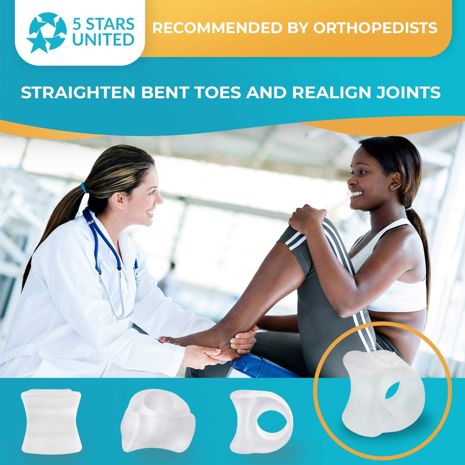 Buy Toe Separators Hammer Toe Straightener 4Pack Pinky Toe Toe