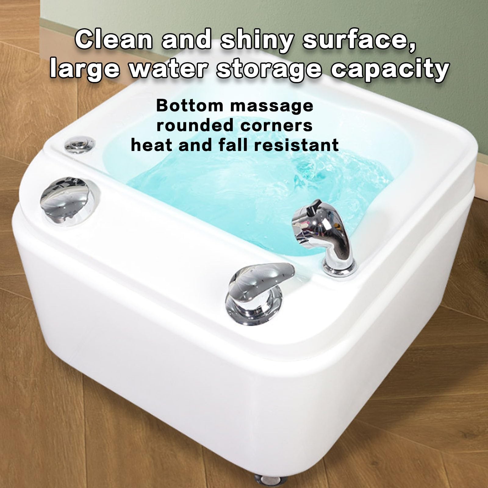 Fußbäder und Spas mit Wärme und Massage, Fußbad mit Pediküre, Fußstütze, Fußsprudelbad, Spa-Fußbad, Pediküre, Acryl-Fußbad(Without Water Pump)