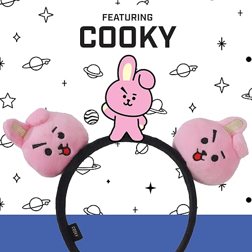 Miniatura 4 de Concept One BT21 LINE FRIENDS - Diadema bordada de felpa 3D para mujer, COOKY, 1 recuento (paquete de 1)