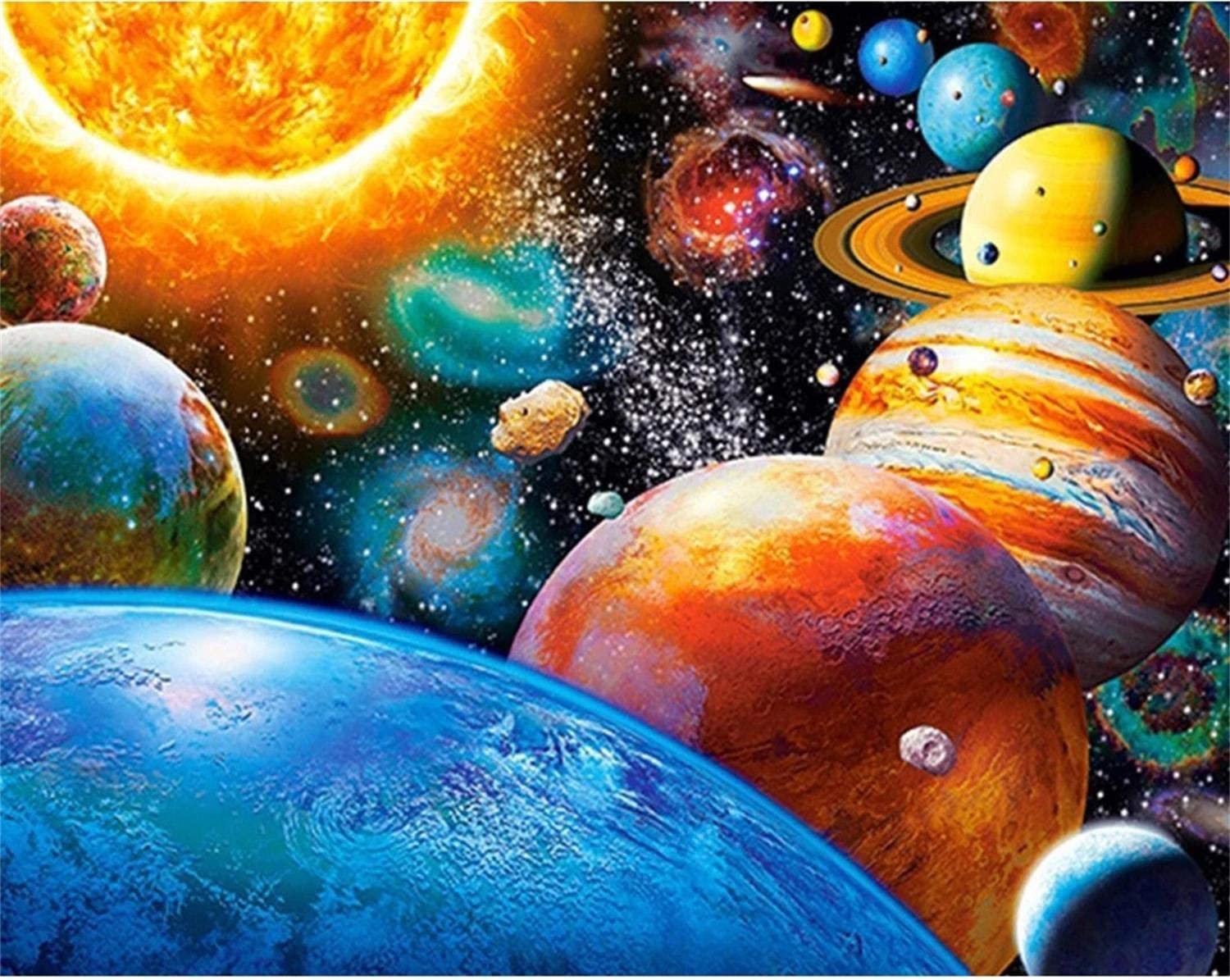 Solar System Space Wooden Puzzle for Adults, 1000 Piece Jigsaw Puzzle & Bonus Space Fact Birthday Present Suitable for Teenagers and Adults … 30" x 20