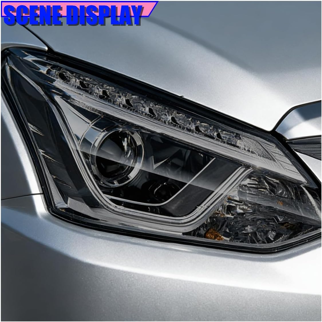 Craedli 11.88×48 Inch Car Headlight Taillight Tint Film, Light Black image 3