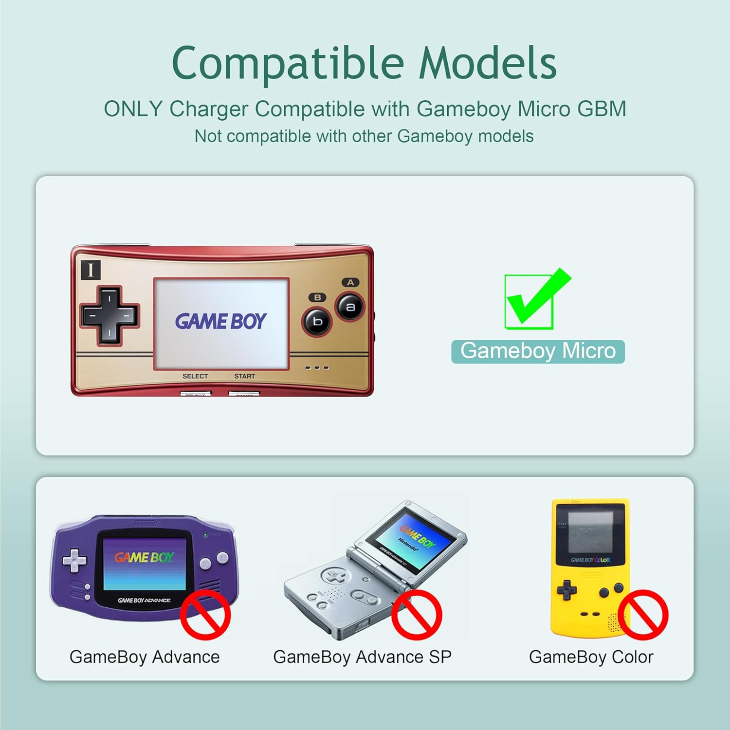 Charger for Gameboy Micro, AC Adapter for Nintendo Game Boy Micro Console, Wall Travel Charger Power Cord Charging Cable for GBM 3 71N7tHCS7QL. SL1500