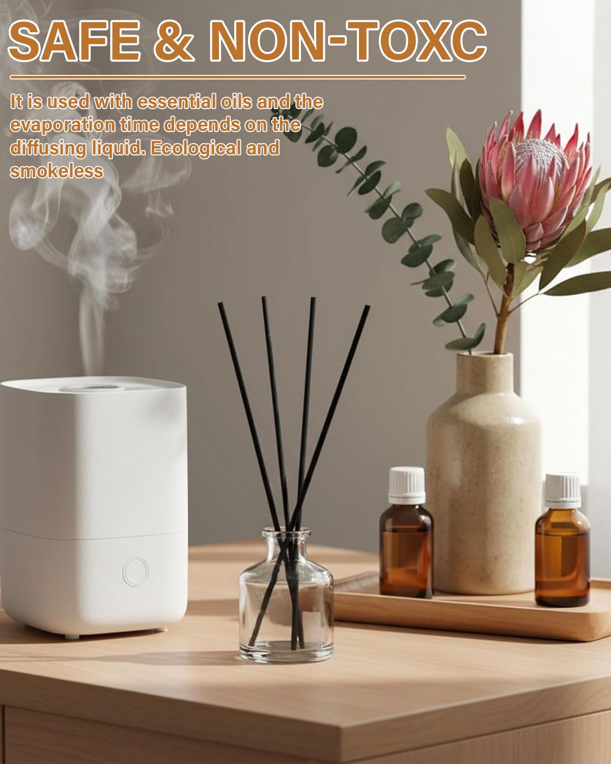 90pcs Varillas difusoras de caña, varillas ambientador,Paquete de Recambio para ambientadores, Varillas de ratán para ambientadores, Varillas de Repuesto para ambientadores de habitación