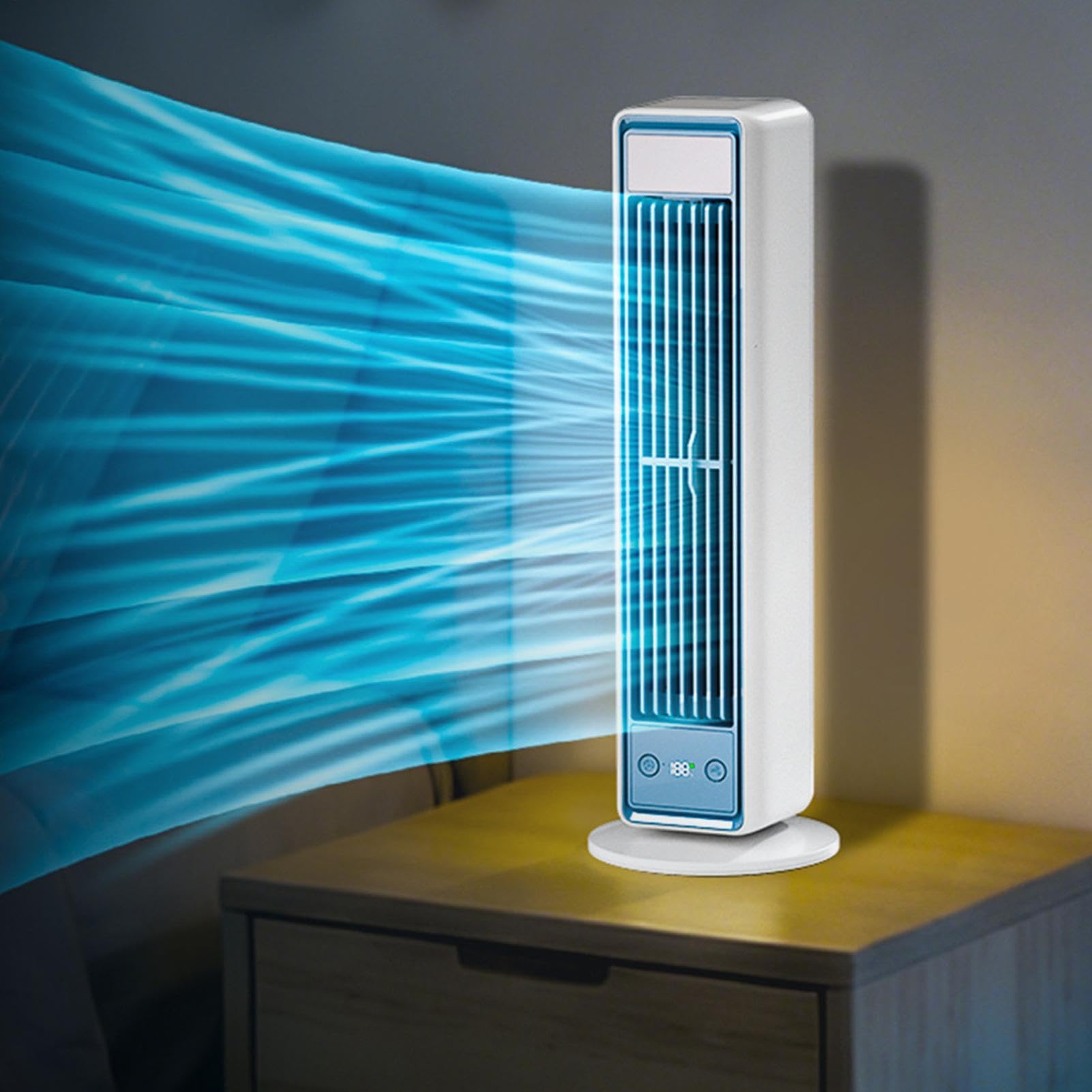 Ventilador de Pie Carga USB de Alta Velocidad | Ventilador Torres Oscilantes para Salón Oficina Dormitorio Casa Interior Exterior Cocina Garaje