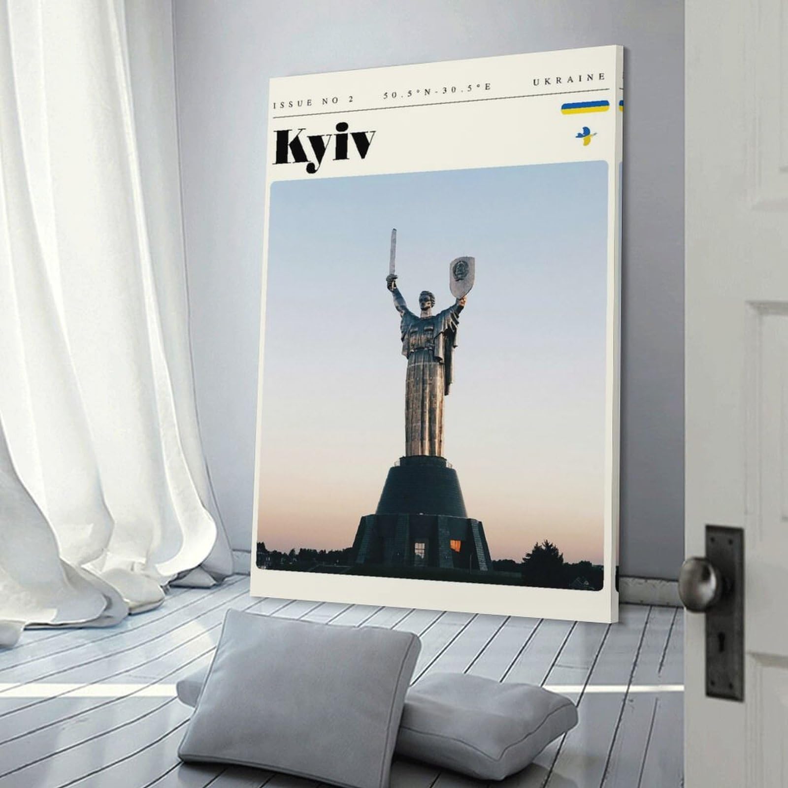 Junmoney Wall Picture Print Kyiv Ukraine Travel Art, 08x12inch(20x30cm), for Entryway, Lounge Links Or Small Walls, Home Artwork for First Impressions