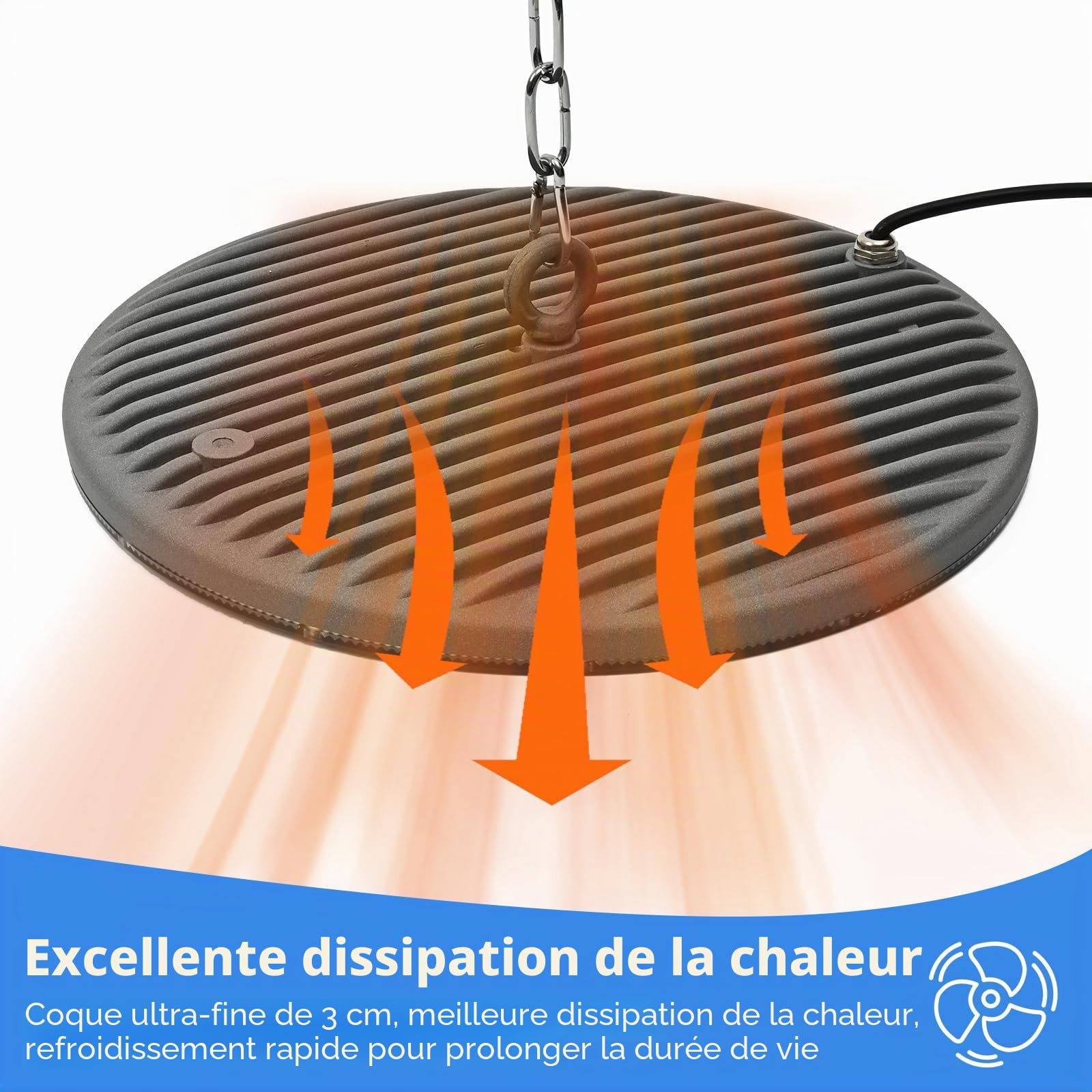 200W UFO high bay lumière, 24000LM Spot High Bay Lumière 6500K Blanc Froid Projecteur LED Industriel, IP65 Étanche Lampe Atelier UFO LED Spot Intérieur pour Garage Atelier Usine