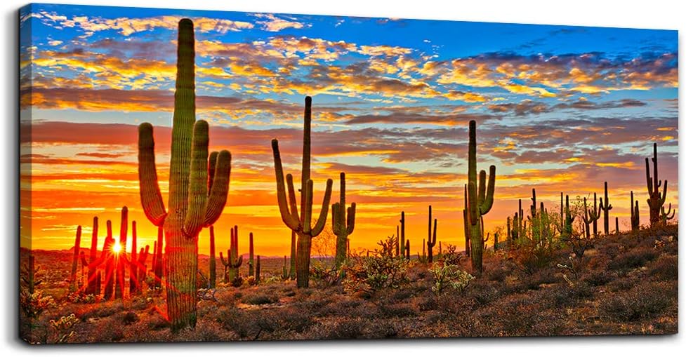 Canvas Wall Art for living room cactus plant Landscape painting bathroom Wall Decor Ready to Hang Home Decorations bedroom kitchen inspirational Canvas prints posters painting wall mural Artwork